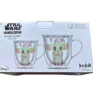 Limited Edition Drinking Glasses Star Wars Mandalorian Collection Watching
